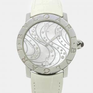 Bvlgari White Shell Stainless Steel Bvlgari Bvlgari BBL37S Automatic Men's Wristwatch 37 mm