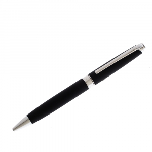 Caran d'Ache Léman Matte Black Silver Tone Ballpoint Pen