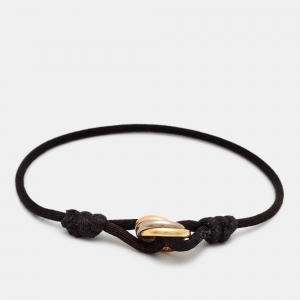 Pre Owned Cartier Trinity 18k Three Tone Gold Cord Bracelet