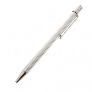 مملوكة مسبقًا Cartier Textured Silver Tone Ballpoint Pen
