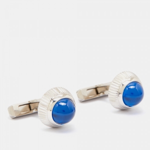 Cartier Blue Spinel & Silver Cufflinks