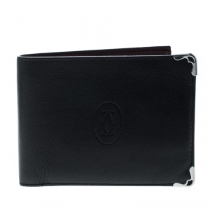 Pre Owned Cartier Leather Must De Cartier Bifold Wallet