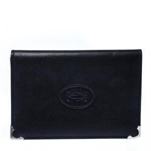 Pre Owned Cartier Black Leather Marcello de Cartier Bifold Wallet