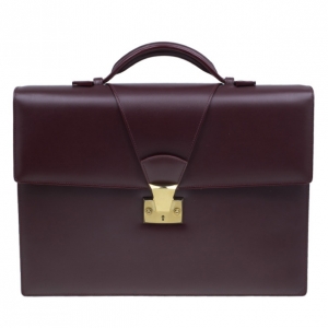 Cartier Crimson Leather Pasha Briefcase