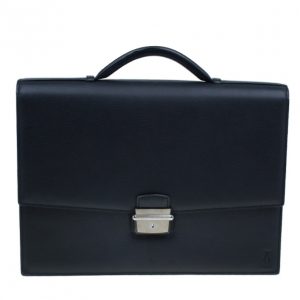 Cartier Black Leather Pasha Briefcase