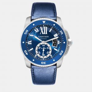 Cartier Calibre Diver Blue Dial Steel Men's Watch WSCA0010