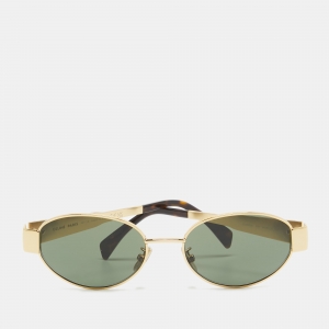 Celine Gold/Green CL40235U Triomphe Oval Sunglasses