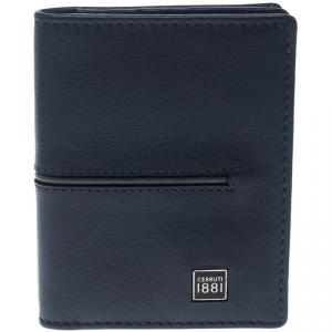 Cerruti 1881 Navy Blue/Grey Leather Ripon Card Case