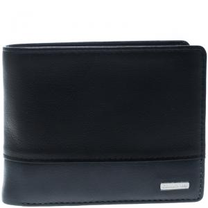Cerruti 1881 Black/Grey Leather York B Bifold Wallet
