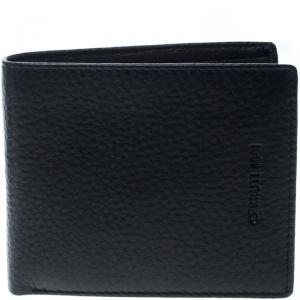 Cerruti 1881 Black Leather Derby Bifold Wallet