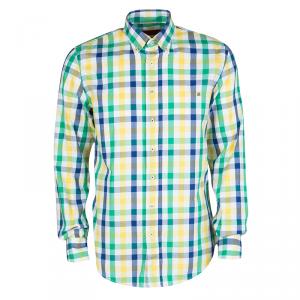 CH Carolina Herrera Checked Cotton Long Sleeve Button Down Shirt L