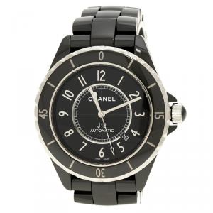 Chanel Black Ceramic J12 Men's Wristwatch 41 mm