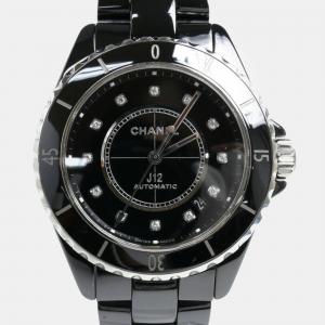 Chanel Black Ceramic Stainless Steel  J12 H5702 Automatic Men's Wristwatch 38 mm