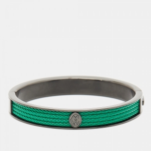 Pre Owned Charriol Forever Stainless Steel Gunmetal Tone Bracelet L