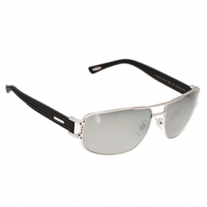 Chopard Silver and Black SCH905 Polarized Sunglasses