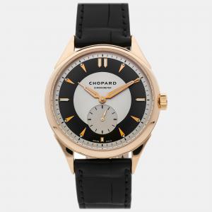 Chopard Grey 18K Rose Gold  Automatic Men's Wristwatch 38 mm