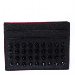 Christian Louboutin Black Leather Kios Card Holder