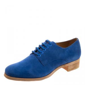 Christian Louboutin Blue Suede Chorale Lace Up Derby Size Size 42