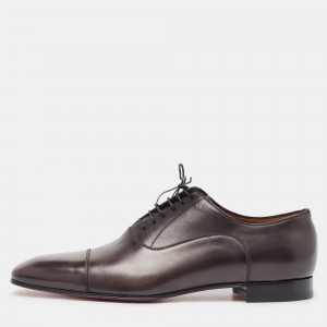 Christian Louboutin Black Leather Greggo Oxfords Size 44