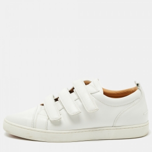 Christian Louboutin White Leather Kiddo Orlato Low Top Sneakers Size 42.5