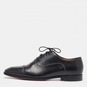 Christian Louboutin Black Leather Greggo Oxfords Size 42