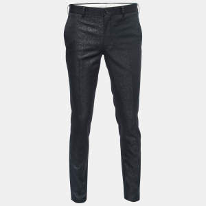 Comme des Garcons Black Shiny Crepe Trousers M