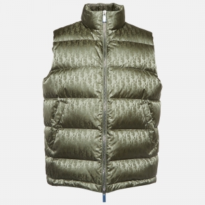 Dior Homme Green Oblique Synthetic Jacquard Vest L