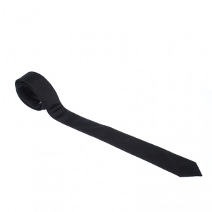 Dior Black Silk Skinny Tie 