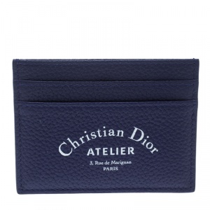 Dior Blue Leather Card Holder