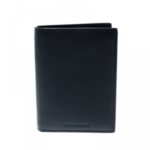 Dior Homme Navy Blue Leather Bi Fold Wallet