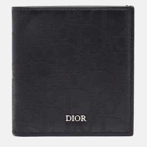 Dior Black Oblique Galaxy Leather Bifold Wallet