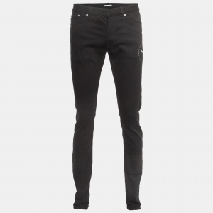 Dior Black Logo Printed Denim Jeans M Waist 32"