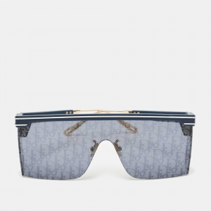 Dior Navy Blue Oblique DiorClub M1U Shield Sunglasses