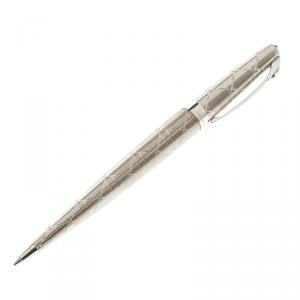 Christian Dior Cane-work Engraved Silver Tone Ballpoint pen