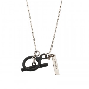 Dior Homme Silver Tone Black Toggle Chain