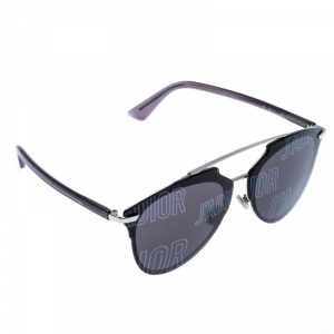 Dior Silver/Black Reflected P Double Bridge Sunglasses