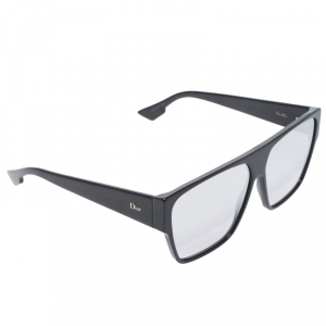Dior Homme Black / Grey Mirrored Gradient 8070T Dior Hit Square Sunglasses