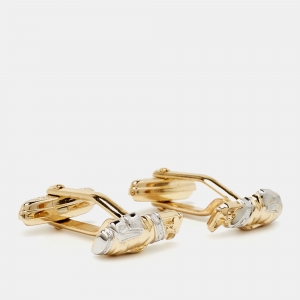 Dior Two Tone Metal Toggle Cufflinks