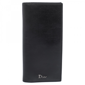 Dior Black Leather Bifold Wallet