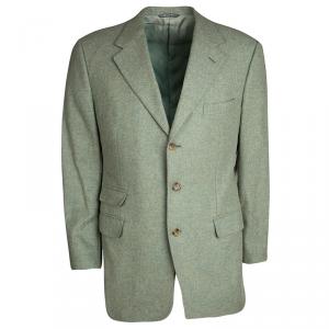 Dior Boutique Monsieur Vintage Green Cashmere Regular Fit Blazer XL