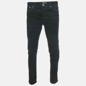 Pre Owned Dior Velvet Logo Embroidered Slim Fit Jeans M Waist 32 "