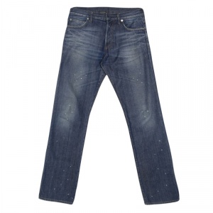 Dior Blue Washed Faded Effect Distressed Denim Jeans S