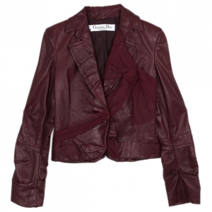 Christian Dior Leather Bow Jacket L