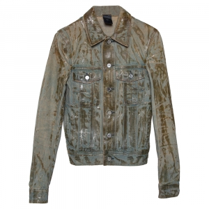 Dior Homme Pale Blue Waxed Denim Jacket S