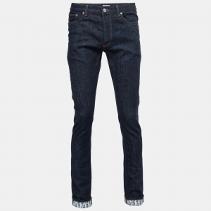 Dior Homme Blue Denim Slim Fit Oblique Jeans M Waist 32"