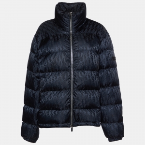 Dior Homme Black Oblique Nylon Down Jacket L