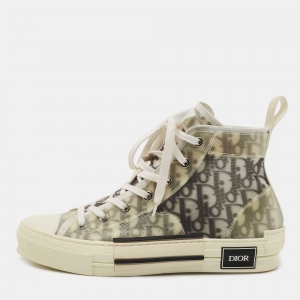 Dior White PVC and Mesh B23 High Top Sneakers Size 40