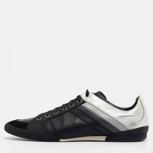 Dior Homme Black Leather B18 Low Top Sneakers Size 46