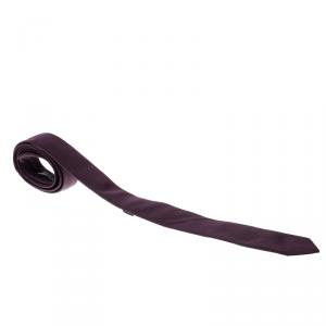 Dolce and Gabbana Burgundy Skinny Silk Tie