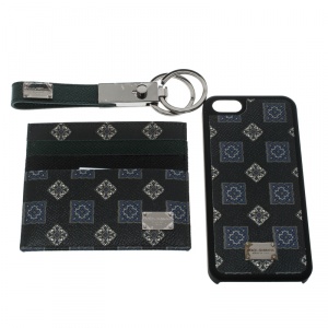 مملوكة مسبقًا Dolce and Gabbana Green Gift Box Set (Card Holder, iPhone 5 Case and Key Holder)